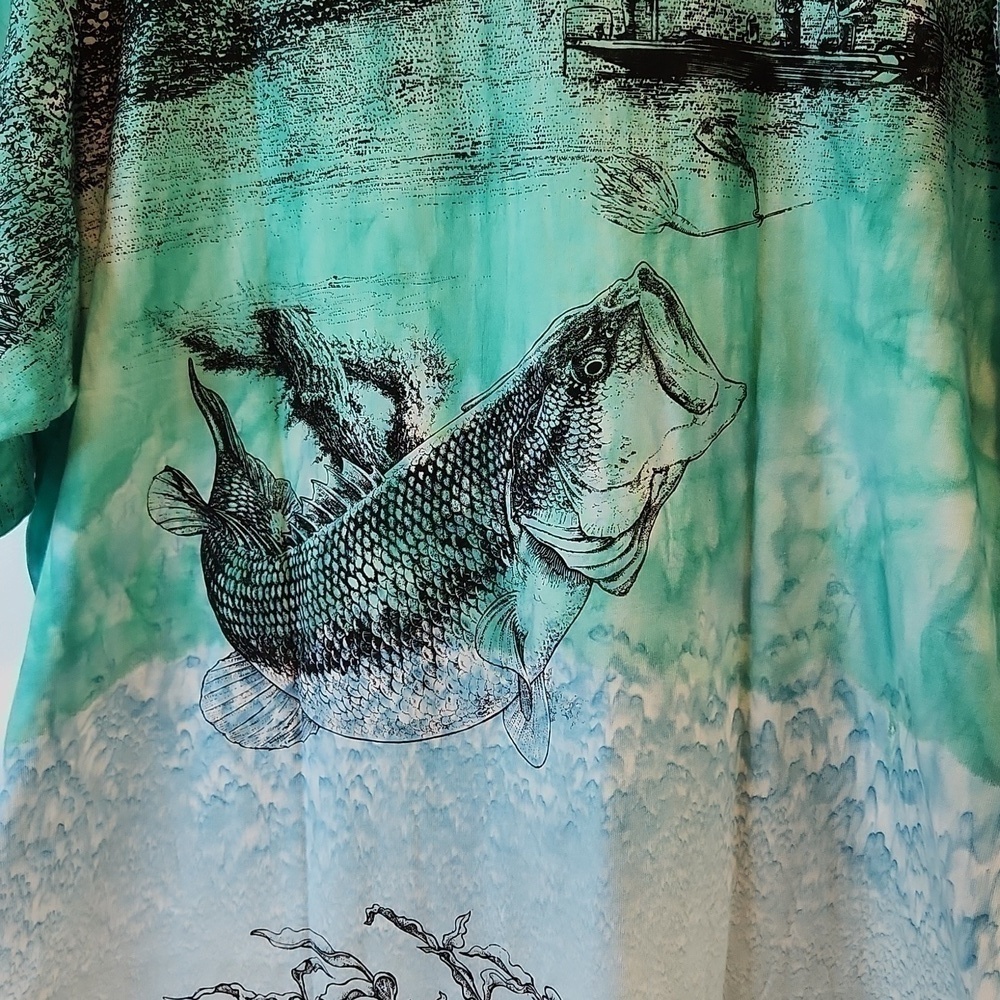 Vintage Fruit Of The Loom Tag Single Stitch Shirt Fishing Large Mouth Bass Sz XL - Picture 13 of 14
